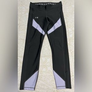 Gray/Light Purple Under Armour Capri Leggings. Si… - image 1